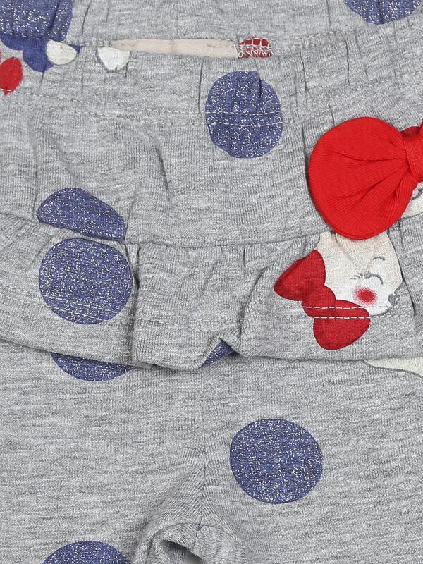 Fleece Long Trousers -Polka Print image number 2